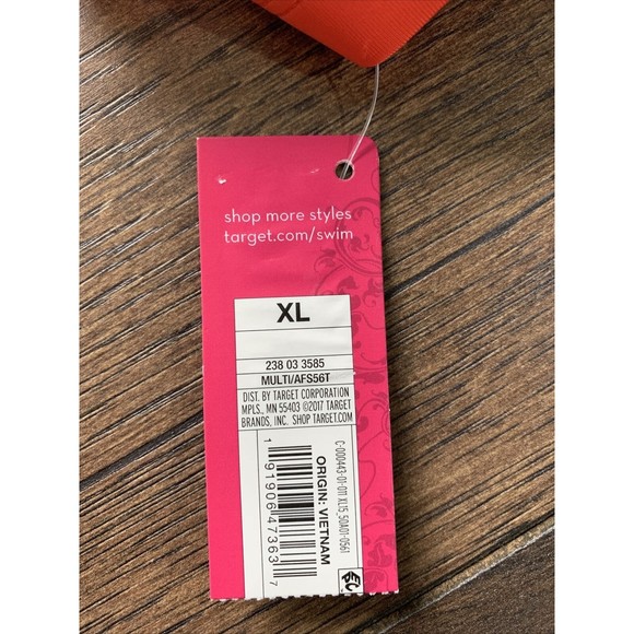 Juniors' Xhilaration Square Neck Bralette Bikini Top Floral Print X-Large, 1020 - Picture 7 of 8